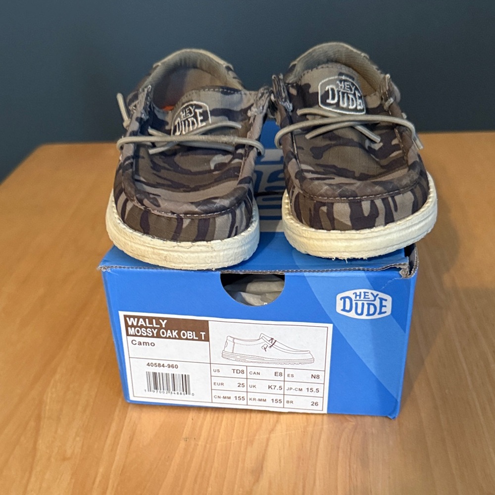 Hey Dude Kids Brown Camo Sneakers